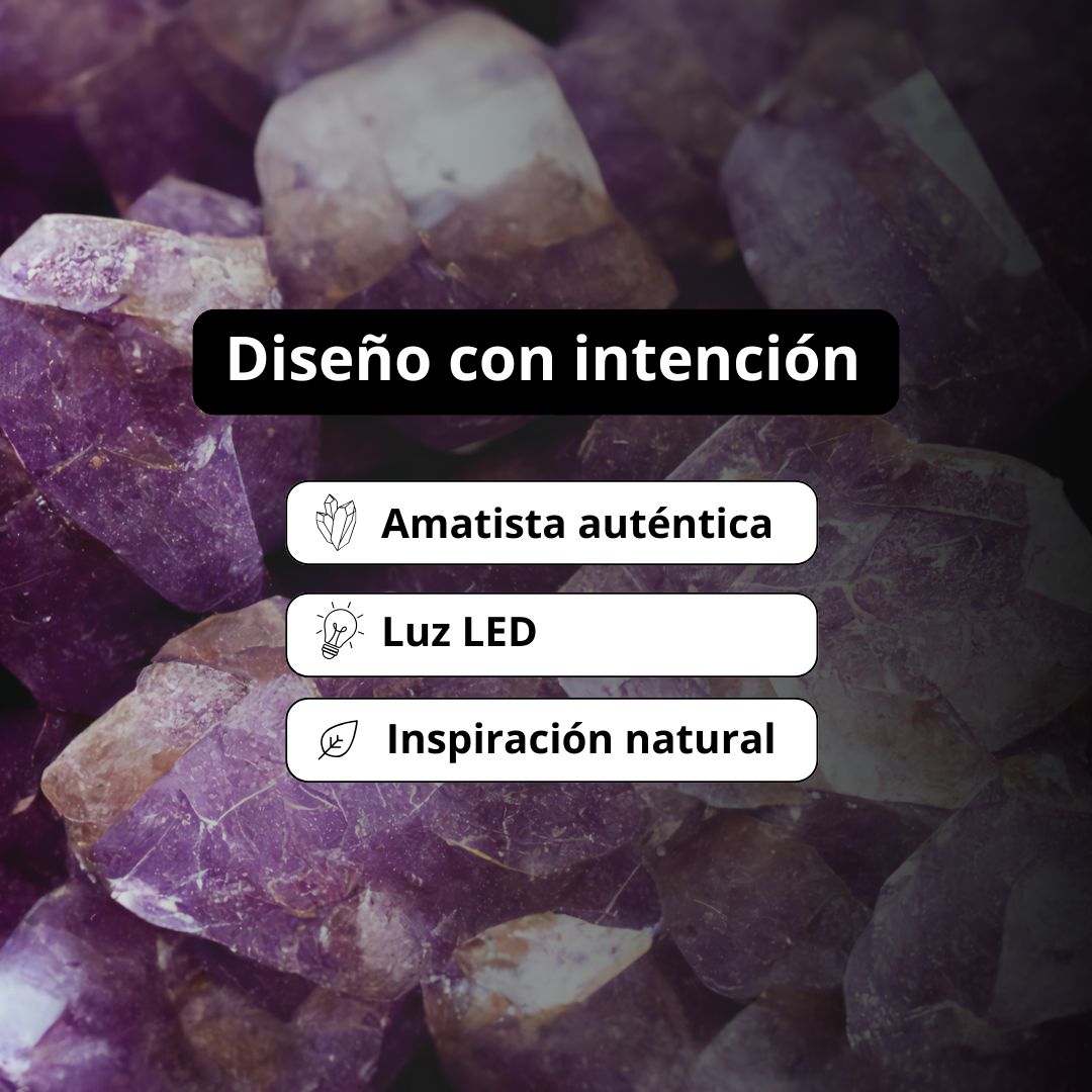 Ametra Mini – Lámpara de Amatista